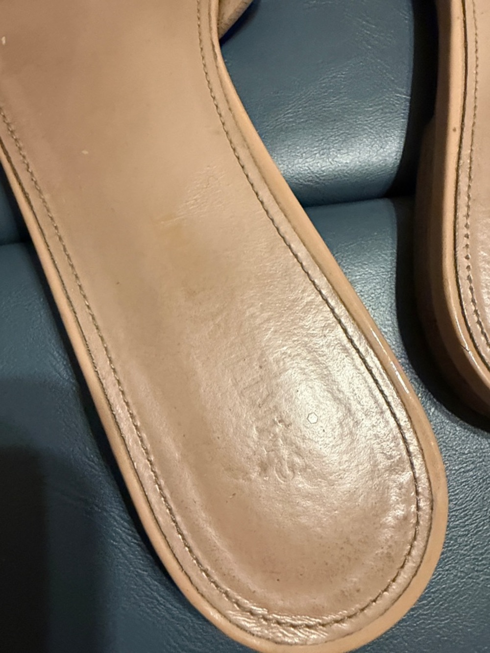 Saint Laurent Women’s Tan Slide Sandals - Picture 4 of 6